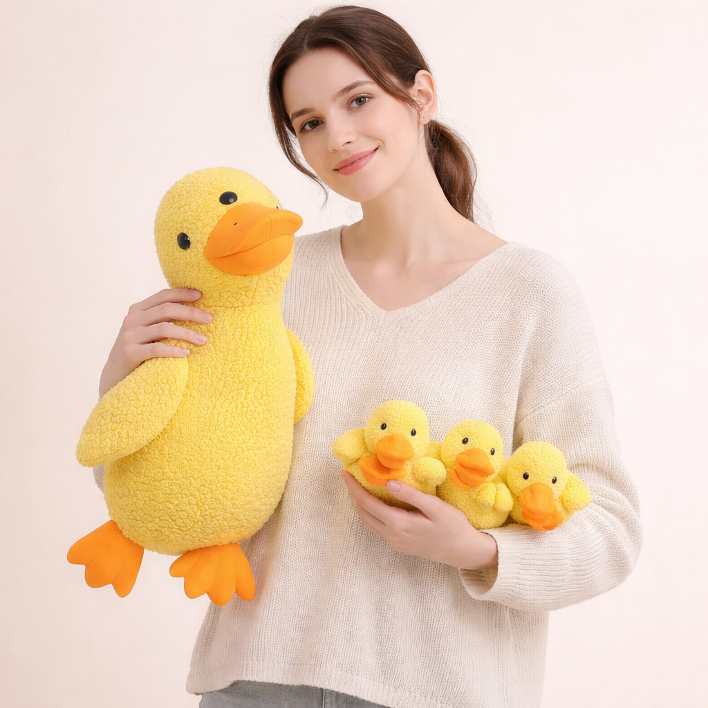 Plush Duck Golden Nest