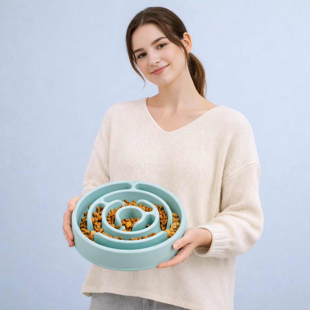 Slow Feeding Bowl Calm Spiral